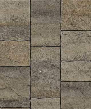 Тротуарная плитка АНТАРА - Искусственный камень Базальт, комплект из 6 видов плит